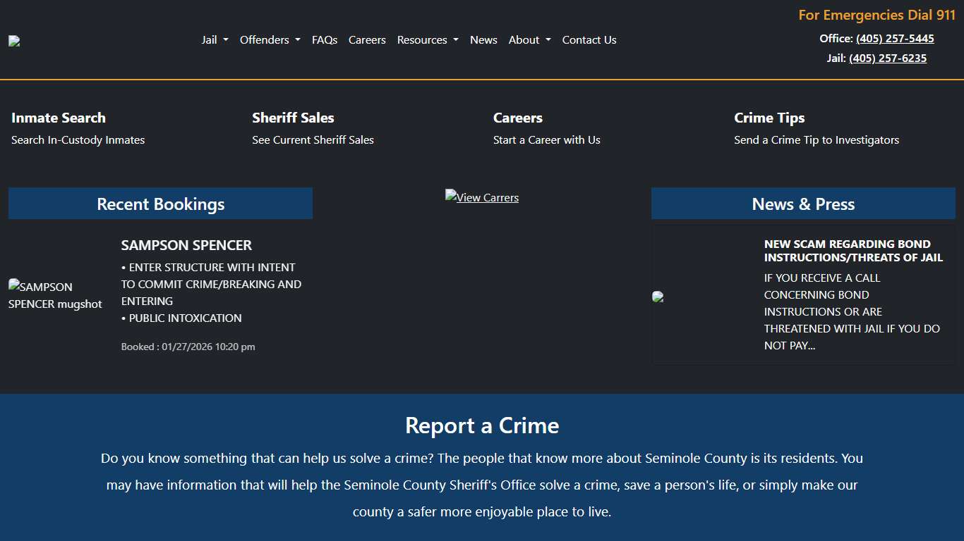 Seminole Sheriff Office Oklahoma